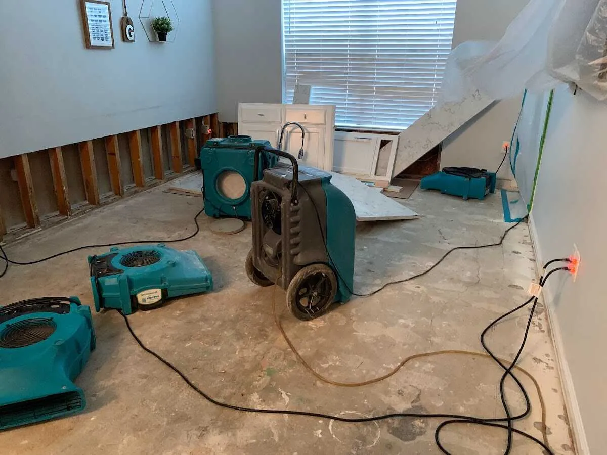 Dehumidifier in flood-cut room for Water Extraction & Removal in Christiana